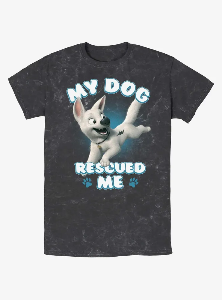 Disney Bolt My Dog Rescued Me Mineral Wash T-Shirt