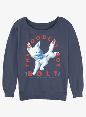 Disney Bolt The Goodest Boy Womens Slouchy Sweatshirt