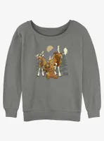 Disney Brother Bear Rutt and Tuke Moose Brothers Womens Slouchy Sweatshirt