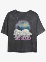 Disney Brother Bear Sleep Under The Stars Mineral Wash Womens Crop T-Shirt