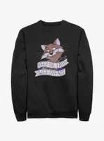 Disney The Rescuers Down Under Rufus Cat Keep Faith Sweetheart Sweatshirt