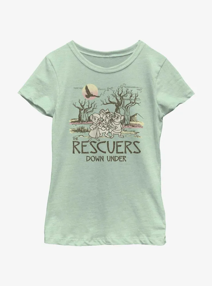 Disney The Rescuers Down Under Destination Rescue Youth Girls T-Shirt