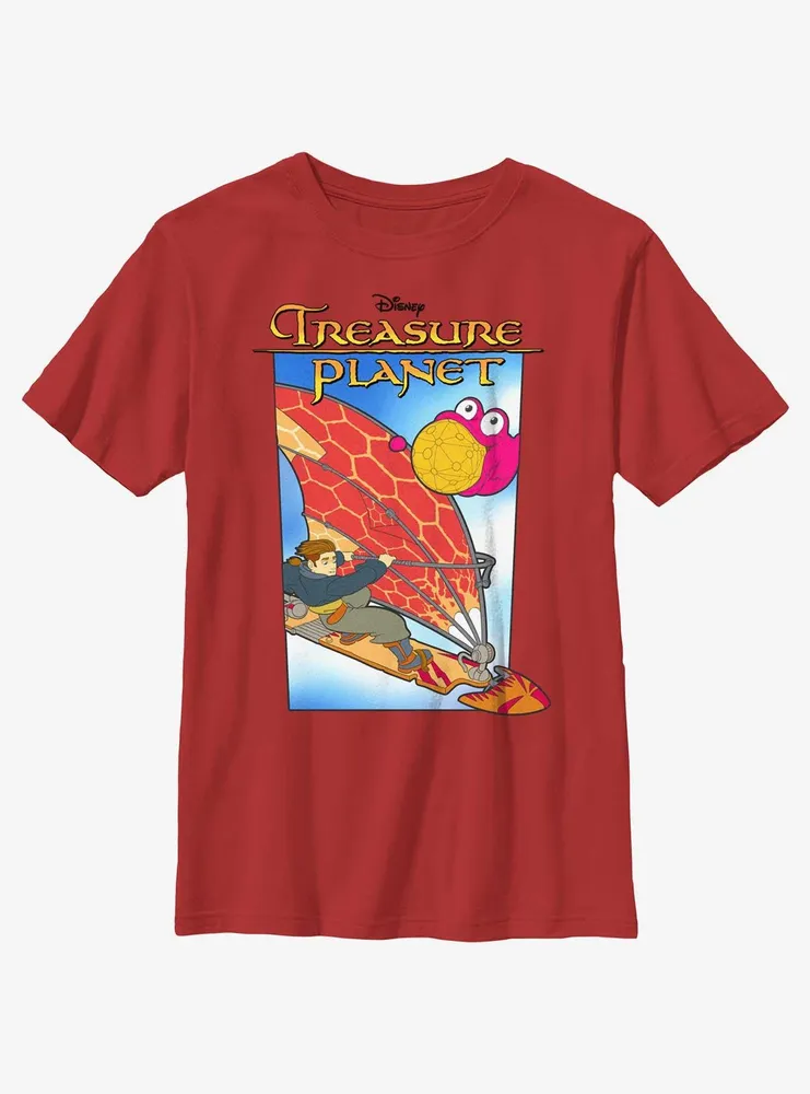 Disney Treasure Planet Jim Hawkins Solar Surfer Poster Youth T-Shirt BoxLunch Web Exclusive