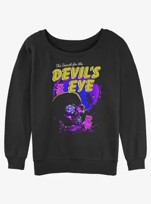 Disney The Rescuers Down Under Devil's Eye Womens Slouchy Sweatshirt