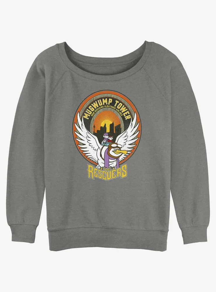 Disney The Rescuers Down Under Mugwump Tower Badge Womens Slouchy Sweatshirt