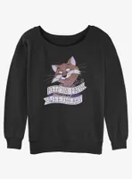 Disney The Rescuers Down Under Rufus Cat Keep Faith Sweetheart Womens Slouchy Sweatshirt