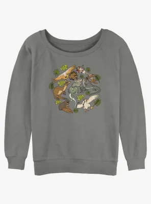 Disney The Rescuers Down Under Wildlife Womens Slouchy Sweatshirt