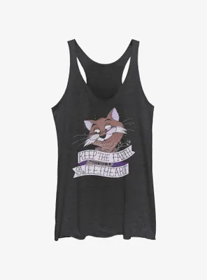 Disney The Rescuers Down Under Rufus Cat Keep Faith Sweetheart Womens Tank Top