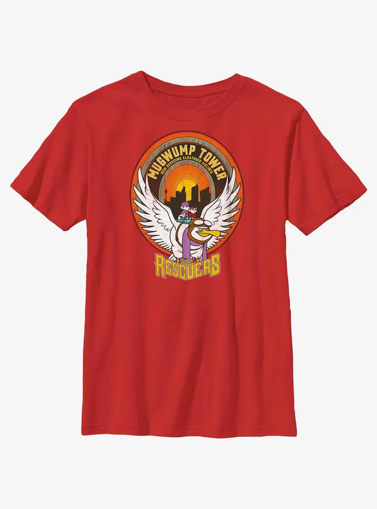 Disney The Rescuers Down Under Mugwump Tower Badge Youth T-Shirt