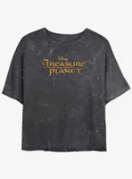 Disney Treasure Planet Logo Mineral Wash Womens Crop T-Shirt