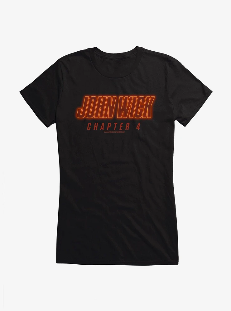 John Wick: Chapter 4 Title Logo Girls T-Shirt