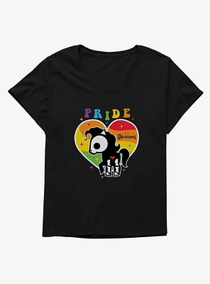 Skelanimals Bonita Pride Heart Womens T-Shirt Plus