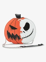 The Nightmare Before Christmas Jack Pumpkin Split Glow-In-The-Dark Crossbody Bag