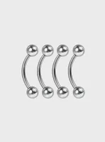 Steel Basic Silver Lip Labret 4 Pack