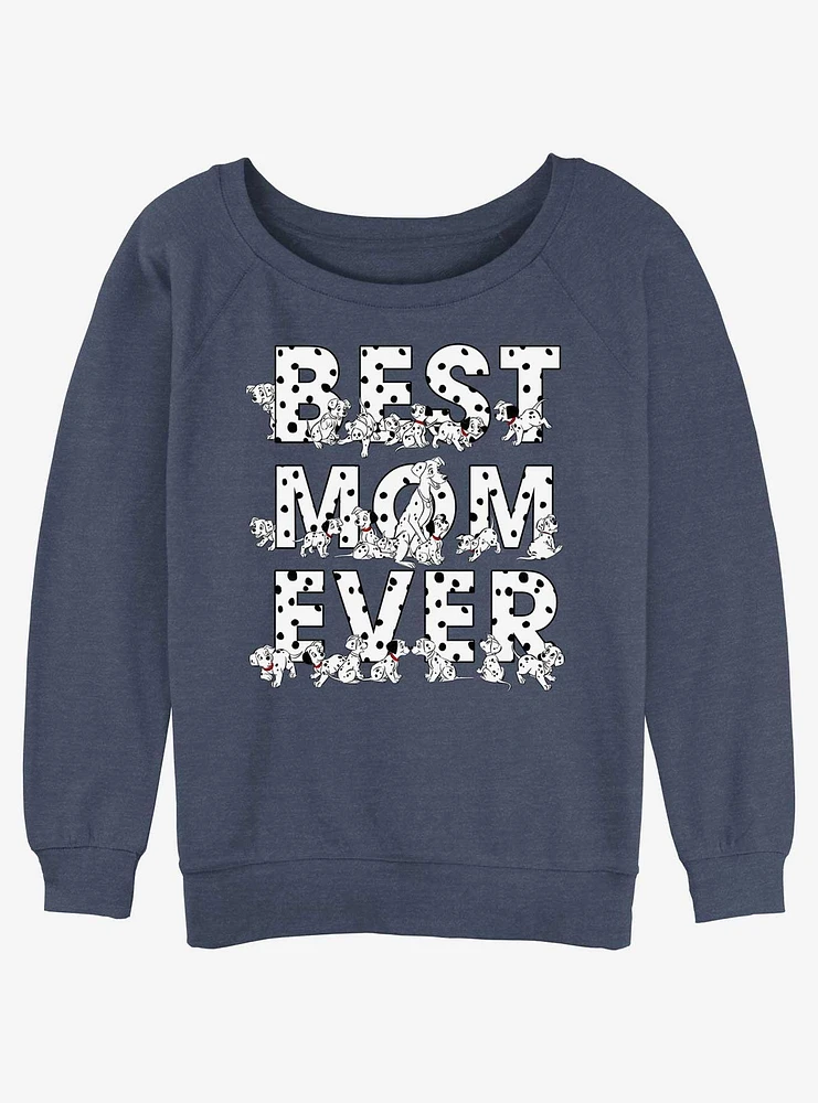 Disney 101 Dalmatians Perdita Best Mom Ever Girls Slouchy Sweatshirt