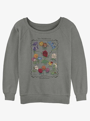Disney Alice Wonderland The Wildflowers Girls Slouchy Sweatshirt