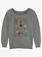 Disney Alice Wonderland The Wildflowers Girls Slouchy Sweatshirt