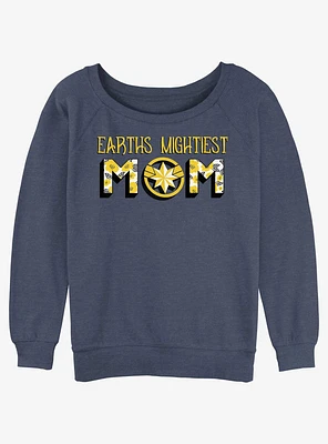 Marvel Captain Earths Mightiest Mom Girls Slouchy Sweatshirt