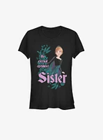 Disney Frozen 2 Anna Optimist Sister Girls T-Shirt