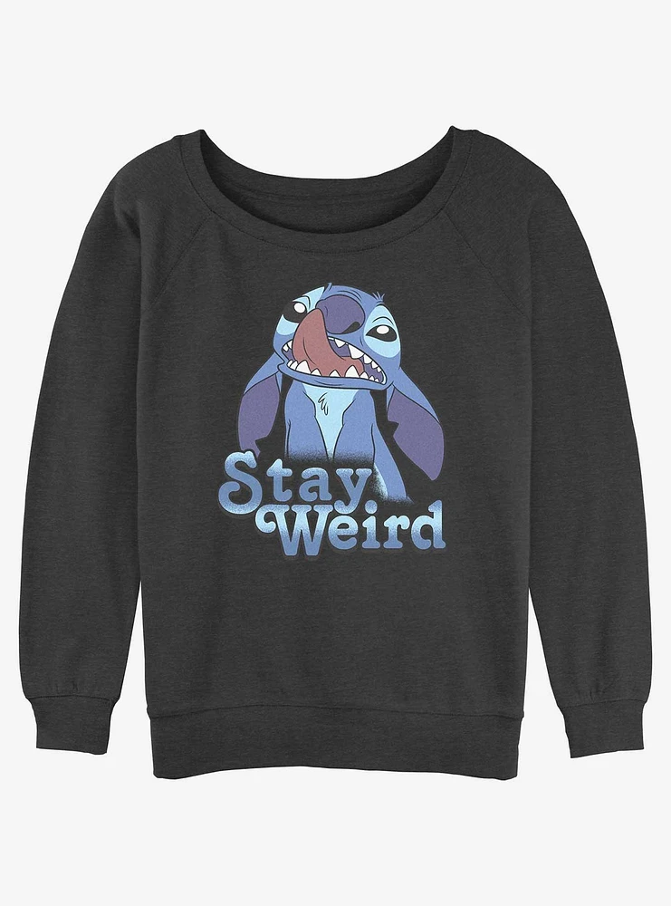 Disney Lilo & Stitch Stay Weird Girls Slouchy Sweatshirt