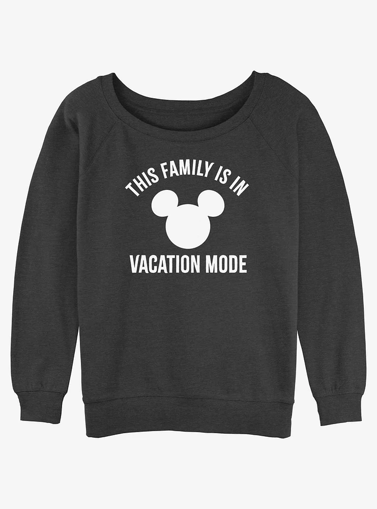 Disney Mickey Mouse Vacation Mode Girls Slouchy Sweatshirt