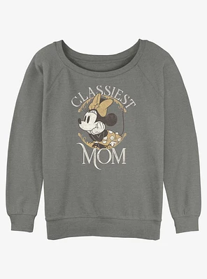 Disney Minnie Mouse Classiest Mom Girls Slouchy Sweatshirt