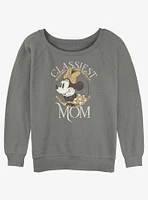 Disney Minnie Mouse Classiest Mom Girls Slouchy Sweatshirt