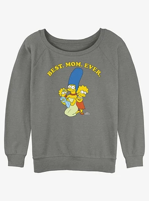 The Simpsons Marge and Kids Best Mom Ever Girls Slouchy Sweatshirt