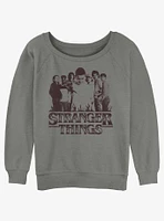 Stranger Things Group Focus Girls Slouchy Sweatshirt