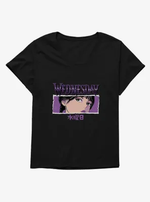 Wednesday Anime Glare Womens T-Shirt Plus