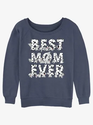 Disney 101 Dalmatians Perdita Best Mom Ever Womens Slouchy Sweatshirt