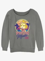 Animal Crossing Isabelle Vacation Mode Womens Slouchy Sweatshirt