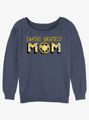 Marvel Captain Earths Mightiest Mom Womens Slouchy Sweatshirt