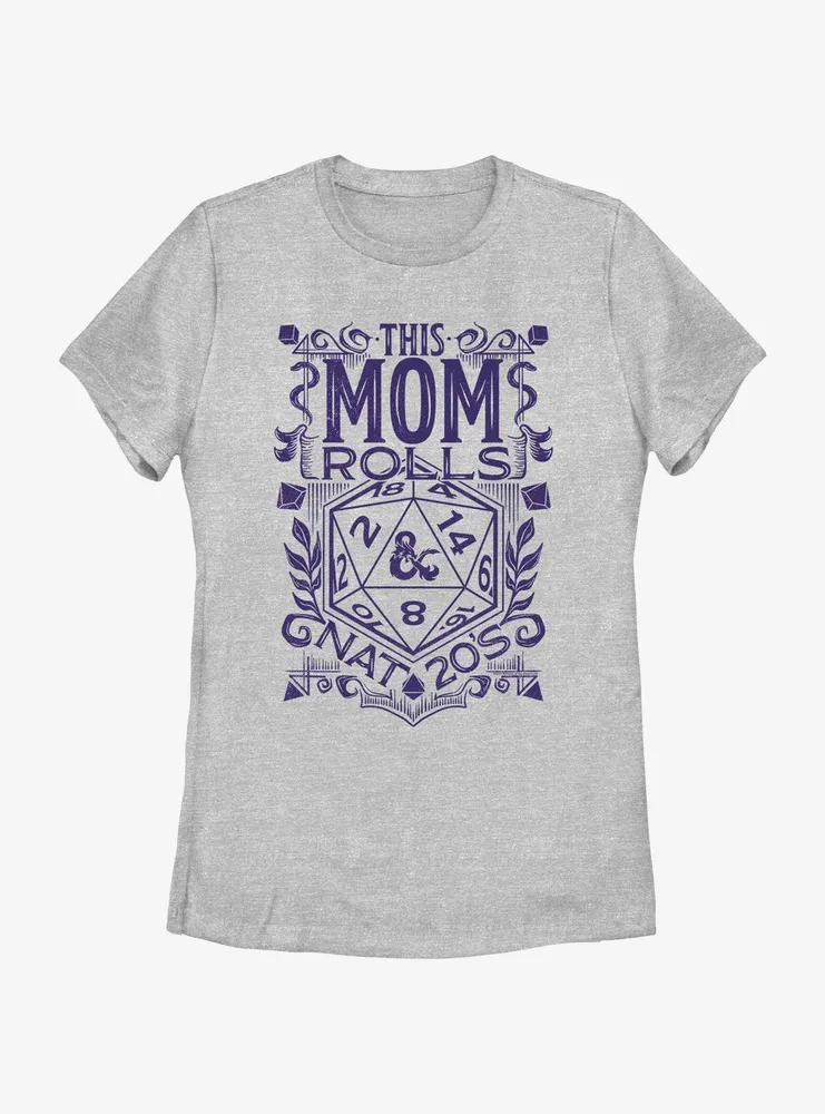 Dungeons & Dragons This Mom Rolls Nat 20's Womens T-Shirt