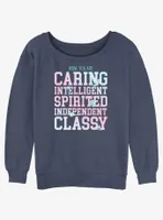 Disney Princesses Mom You Are Caring Womens Slouchy Sweatshirt