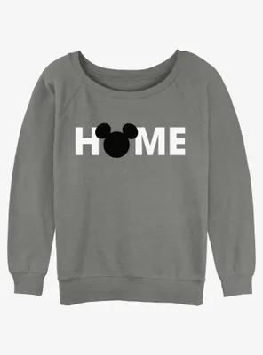 Disney Mickey Mouse Home Womens Slouchy Sweatshirt