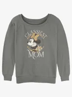 Disney Minnie Mouse Classiest Mom Womens Slouchy Sweatshirt