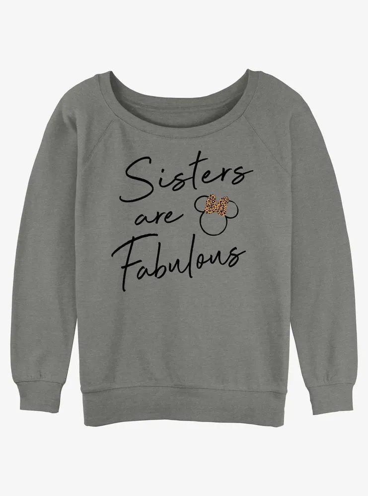 Disney Minnie Mouse Sisters Are Fabulous Womens Slouchy Sweatshirt