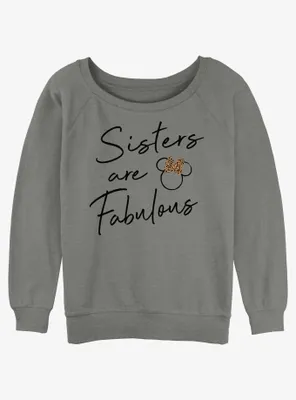 Disney Minnie Mouse Sisters Are Fabulous Womens Slouchy Sweatshirt