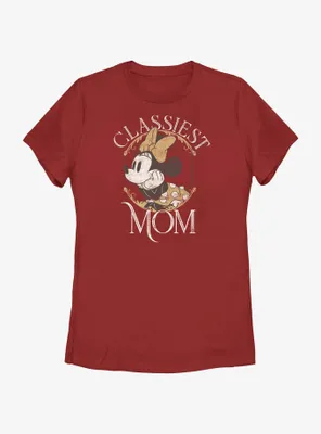 Disney Minnie Mouse Classiest Mom Womens T-Shirt