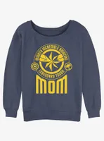 Marvel Captain Legendary Mom Badge Womens Slouchy Sweatshirt