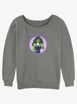 Marvel She-Hulk Strongest Mom Womens Slouchy Sweatshirt