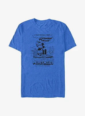 Disney100 Mickey Mouse Steamboat Willie On Deck T-Shirt