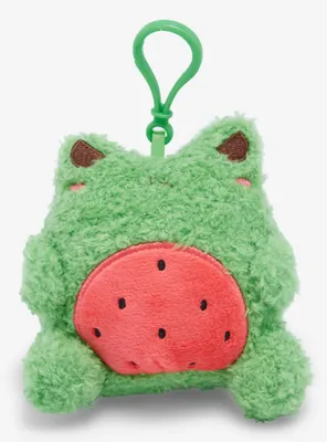 Cuddle Barn Watermelon Frog Plush Keychain