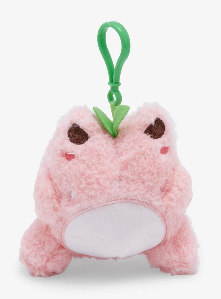 Cuddle Barn Angry Strawberry Frog Plush Keychain