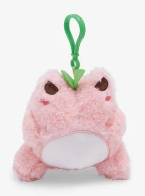 Cuddle Barn Angry Strawberry Frog Plush Keychain