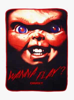 Child's Play Chucky Wanna Play Throw Blanket