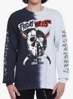 Friday The 13th Black & White Split Long-Sleeve T-Shirt