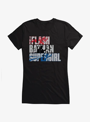The Flash Batman Supergirl Girls T-Shirt