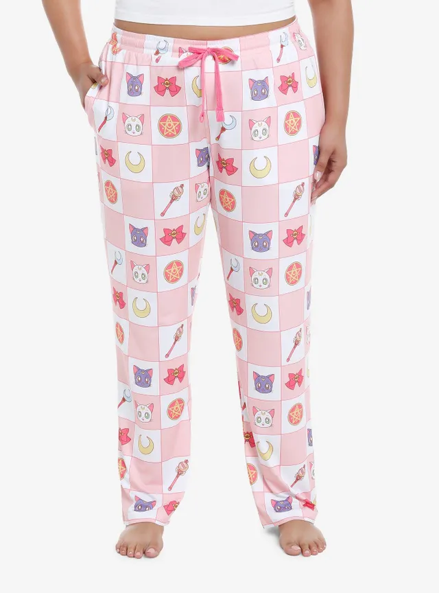 Hot Topic Sailor Moon Icons Grid Pajama Pants